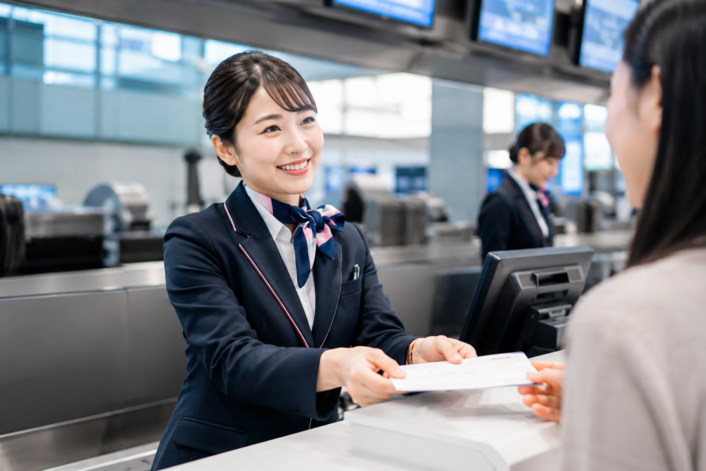 新潟市東区｜空港カウンターでのチェックイン業務【派遣】8時～20時の間で6～8hのシフト勤務！PCの入力ができればOK！週4～5日のシフト勤務です♪OJTあり★